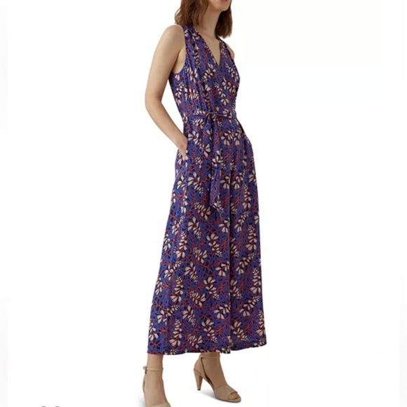 KAREN MILLEN Silk Wide-Leg Jumpsuit size 8 - Picture 1 of 13